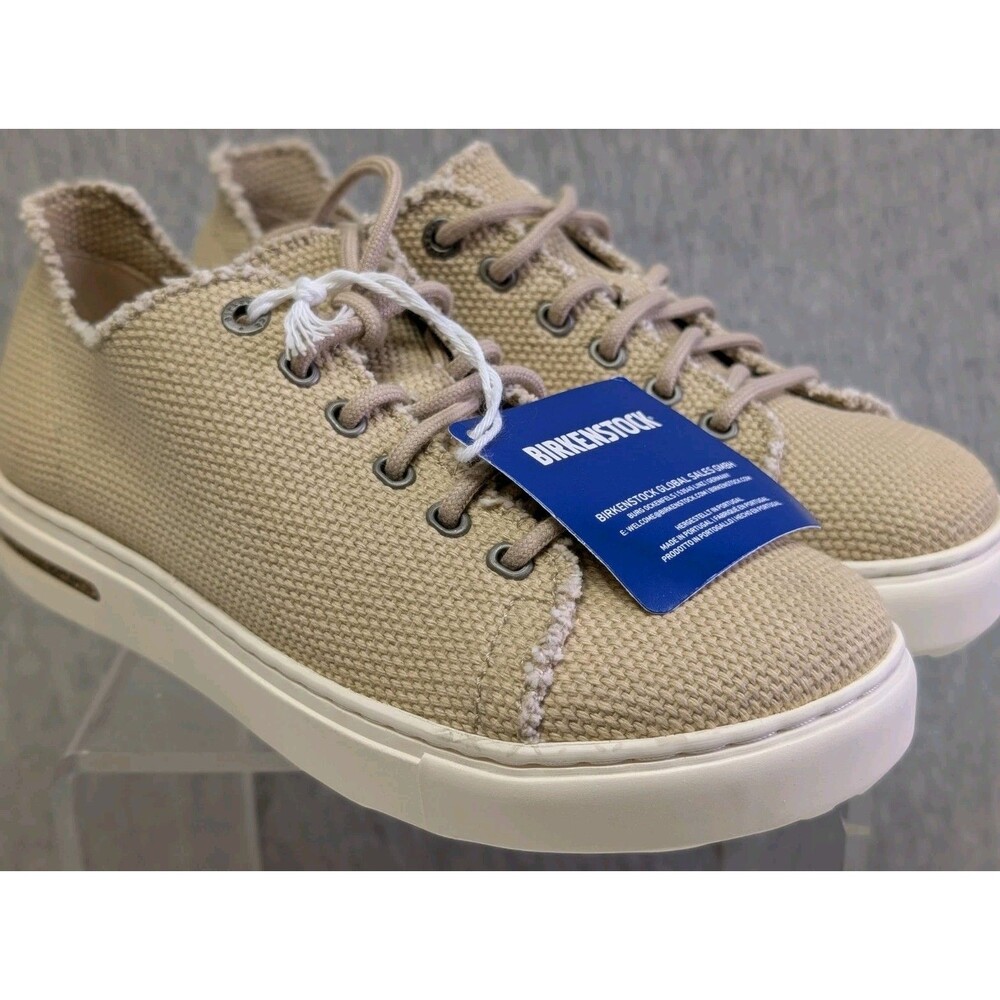 New Birkenstock Bend Low Sneakers EU 37 US 6-6.5 Sand  Canvas/Suede Tennis Shoes